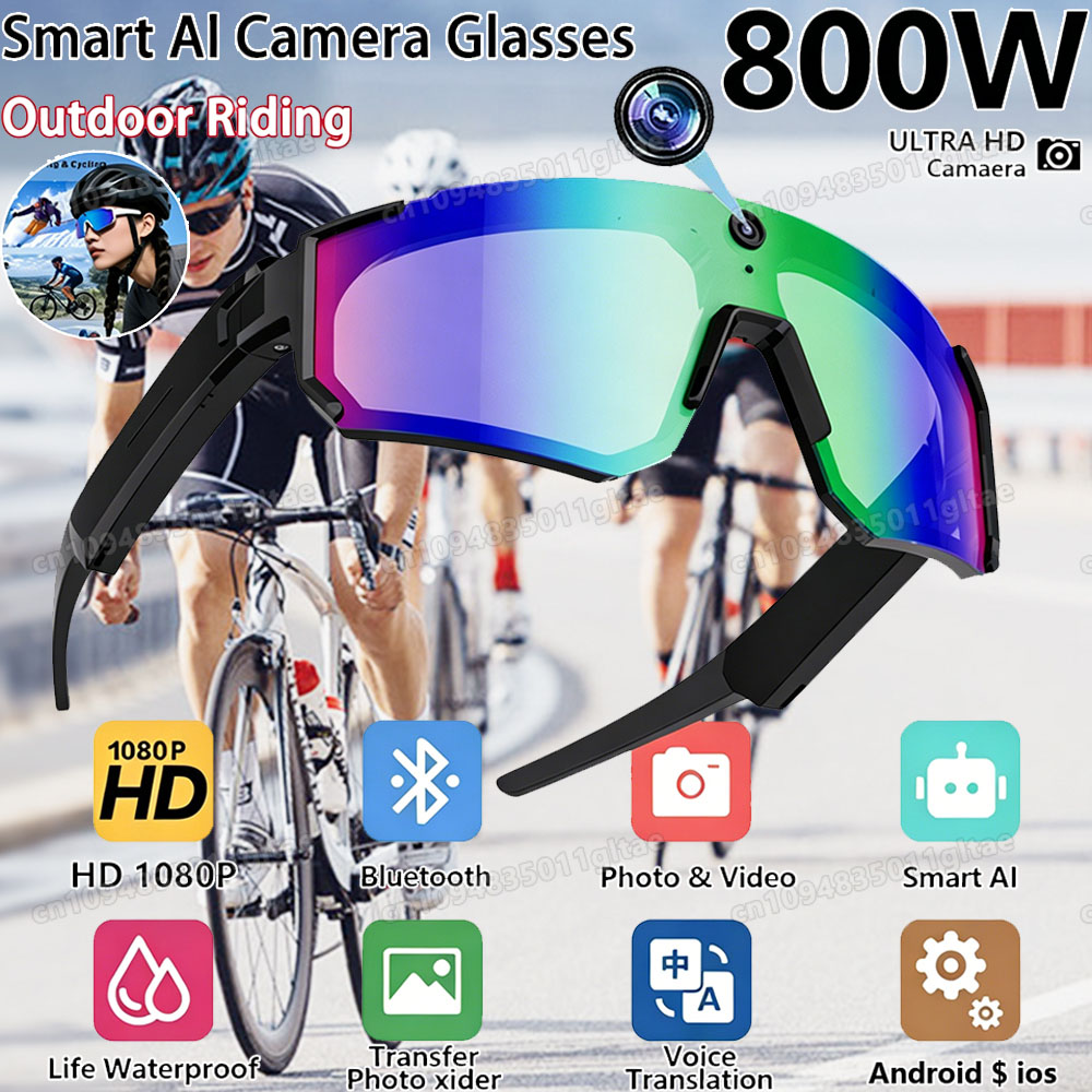 Esports Gaming Pk - Sonnenschutz-Smart-Brille mit KI-Übersetzung, TF-Karte, Bluetooth-Konversation, Aufnahme,