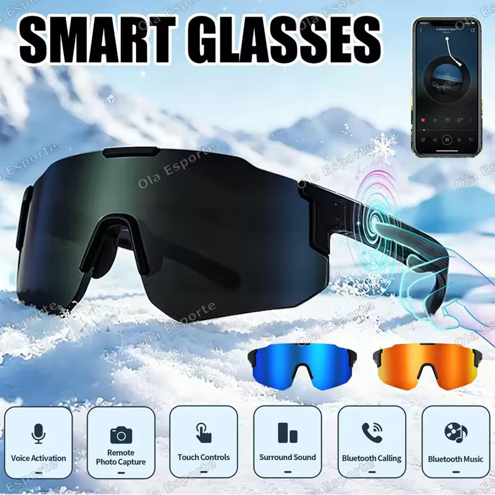 Esports Gaming Pk - Neueste Audio-Outdoor-Smart-Brille, kabellose Bluetooth-Anruf- und Musikfunktion,