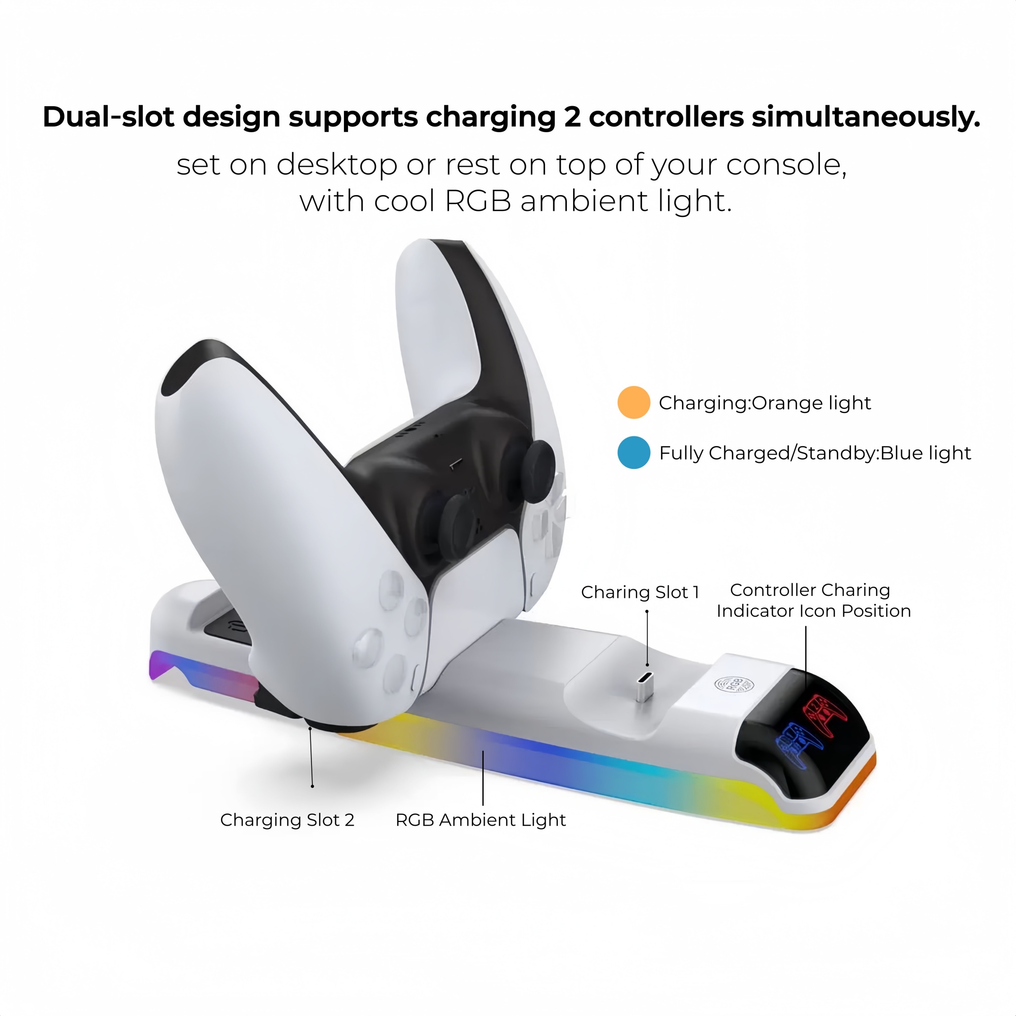 RGB-Licht-Ladestation für PS5  – Controller Charging Stand Bewertung und Preis